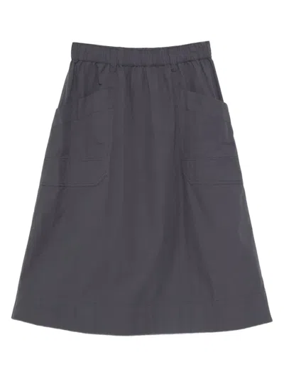 Mhl By Margaret Howell Cotton A-line Skirt In Blue