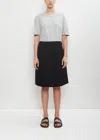 Mhl By Margaret Howell Cotton Button Belt Skirt In Off Black