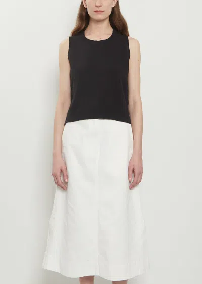 Mhl By Margaret Howell Cotton Linen Tank Top In Black