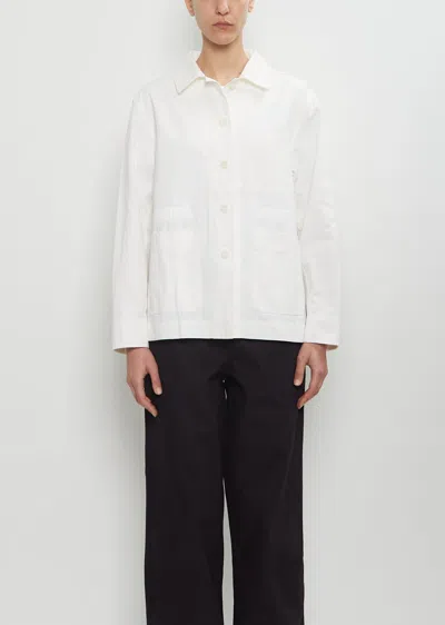 Mhl By Margaret Howell Cotton Linen Worker Jacket In Off White