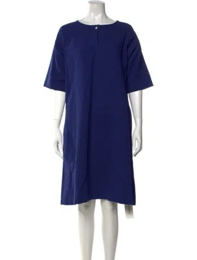 Pre-owned Mhl By Margaret Howell Crew Neck Knee-length Dress In Blue