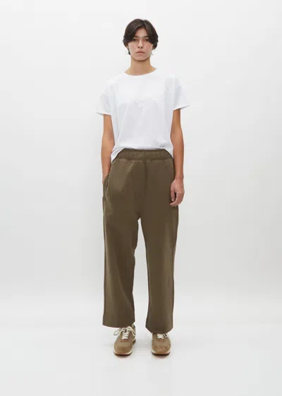 Mhl By Margaret Howell Cropped Track Pant In Olive Leaf
