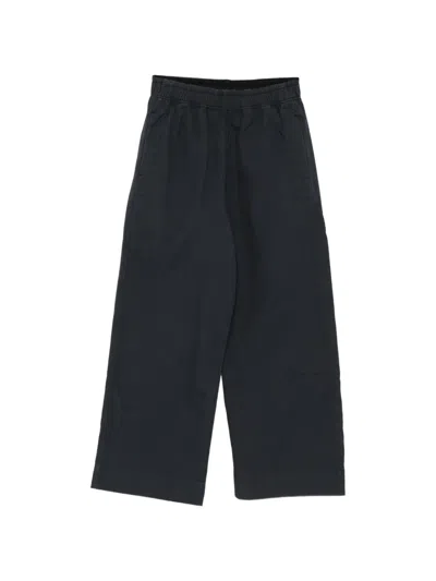 Mhl By Margaret Howell Elasticated Cropped Trousers In Blue