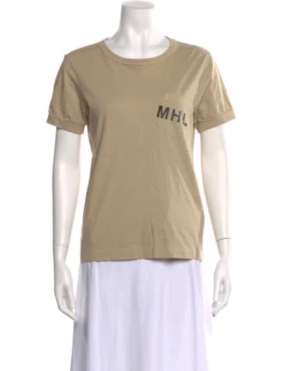 Pre-owned Mhl By Margaret Howell Graphic Print Crew Neck T-shirt In Neutral