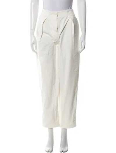Pre-owned Mhl By Margaret Howell High-rise Straight Leg Jeans In White