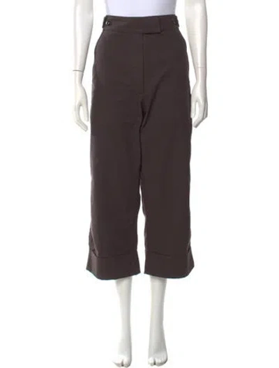 Pre-owned Mhl By Margaret Howell High-rise Wide Leg Jeans In Brown