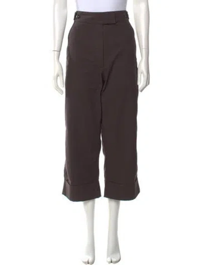 Pre-owned Mhl By Margaret Howell High-rise Wide Leg Jeans In Brown