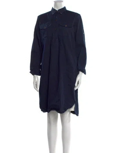 Pre-owned Mhl By Margaret Howell Knee-length Dress In Blue