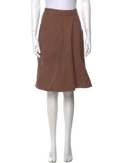 Pre-owned Mhl By Margaret Howell Knee-length Skirt In Brown