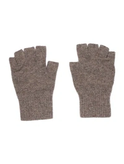 Pre-owned Mhl By Margaret Howell Lambswool Fingerless Gloves In Gray