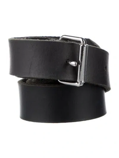 Pre-owned Mhl By Margaret Howell Leather Belt In Black