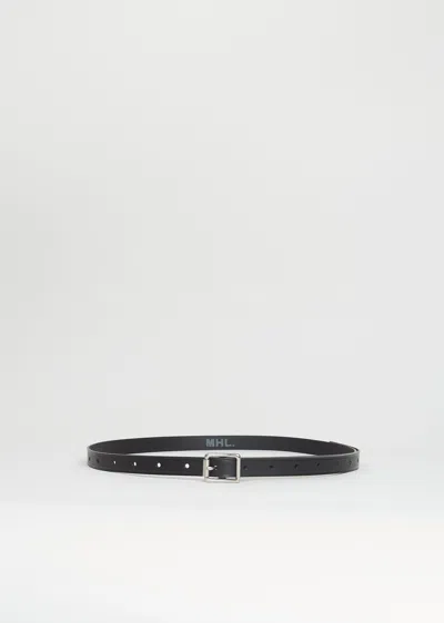 Mhl By Margaret Howell Leather Scout Belt In Black
