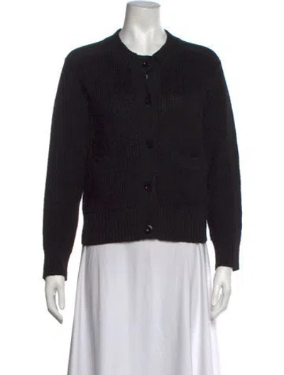 Pre-owned Mhl By Margaret Howell Linen Crew Neck Sweater In Black