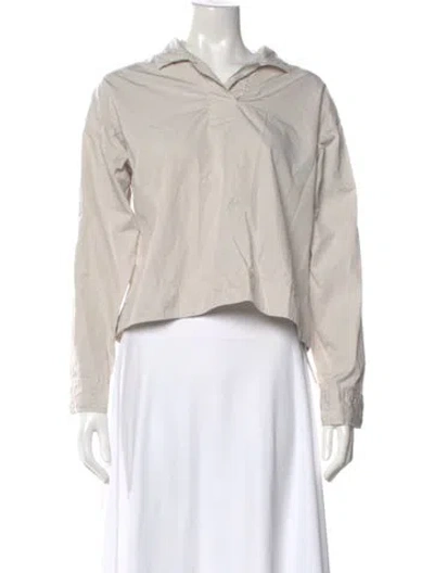 Pre-owned Mhl By Margaret Howell Long Sleeve Button-up Top In Neutral
