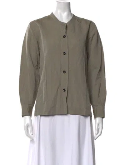 Pre-owned Mhl By Margaret Howell Long Sleeve Button-up Top W/ Tags In Green