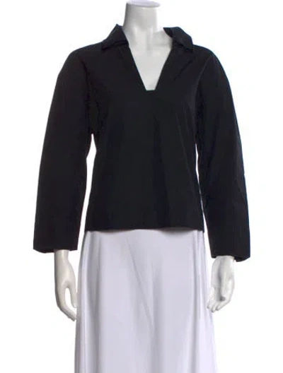 Pre-owned Mhl By Margaret Howell Long Sleeve Top In Black