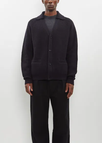 Mhl By Margaret Howell Men Collared Cardigan In Ink