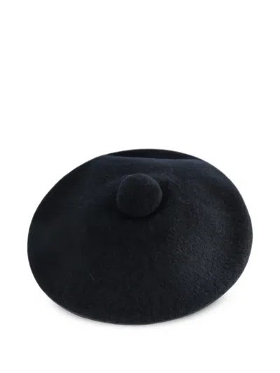 Mhl By Margaret Howell Mhl. Tam O Shanter Wool Beret In Black