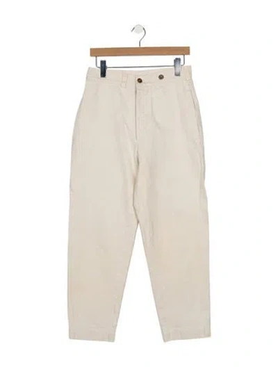 Pre-owned Mhl By Margaret Howell Mid-rise Straight Leg Jeans In Neutral