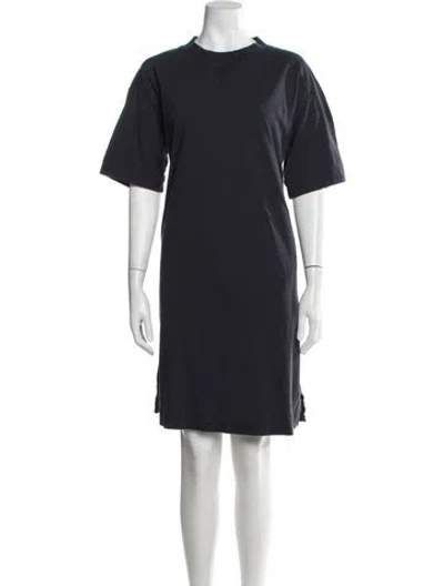 Pre-owned Mhl By Margaret Howell Mock Neck Knee-length Dress In Black