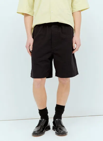 Mhl By Margaret Howell Pull-up Shorts In Black