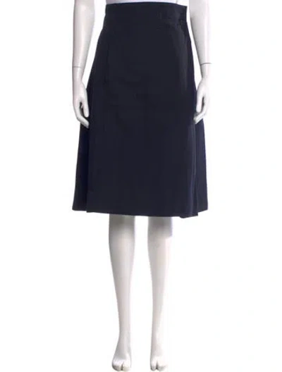 Pre-owned Mhl By Margaret Howell Ruffle Embellishment Knee-length Skirt In Black