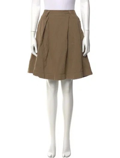 Pre-owned Mhl By Margaret Howell Ruffle Embellishment Knee-length Skirt In Neutral