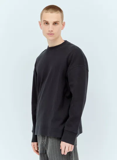 Mhl By Margaret Howell Thermal Sweatshirt In Black