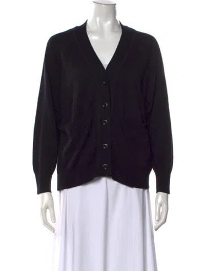 Pre-owned Mhl By Margaret Howell V-neck Sweater In Black
