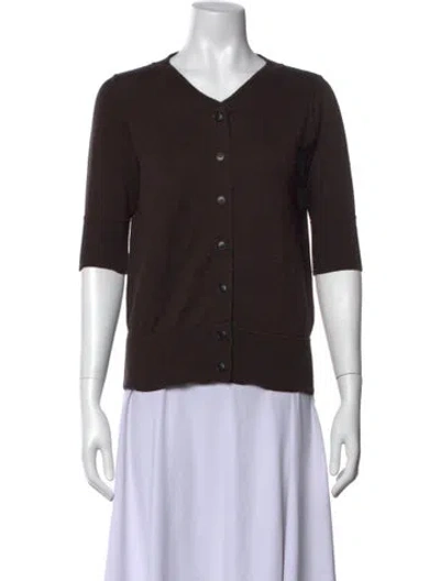 Pre-owned Mhl By Margaret Howell V-neck Sweater In Brown