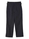 Mhl By Margaret Howell Waist-tab Chino Trousers In Black