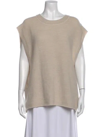 Pre-owned Mhl By Margaret Howell Wool Scoop Neck Sweater In Neutral