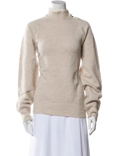Pre-owned Mhl By Margaret Howell Wool Turtleneck Sweater In Neutral