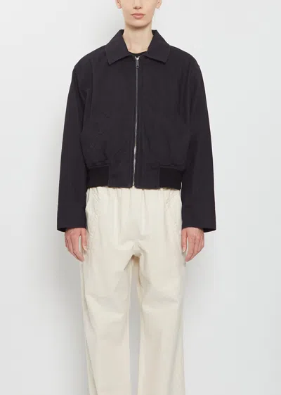 Mhl By Margaret Howell Zip-up Cotton Bomber Jacket In Purple