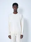 Mhl Cross Over Crew Dry Sweater In White
