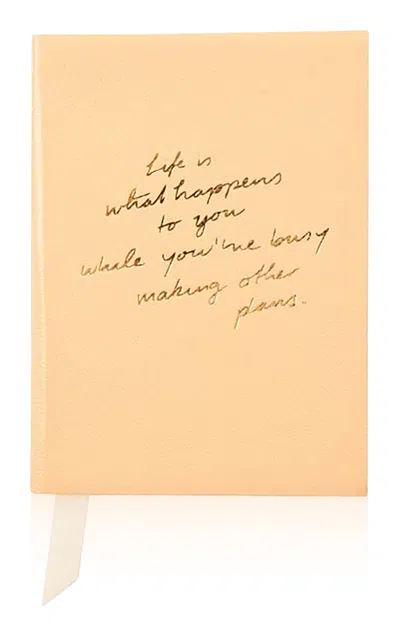 Mhstudios - Mission Notebook Life Is What Happens To You - Light Pink In Orange