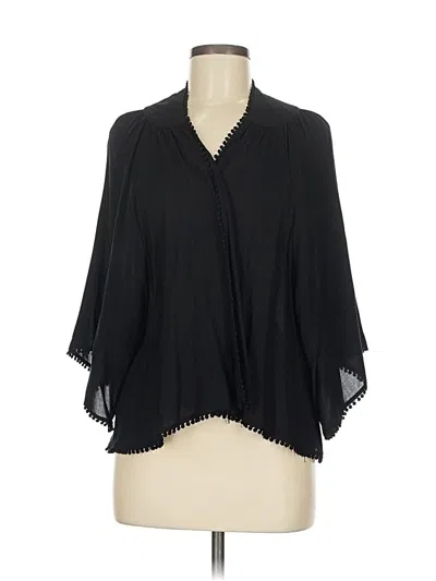 Pre-owned Mi Ami 3/4 Sleeve Blouse In Black