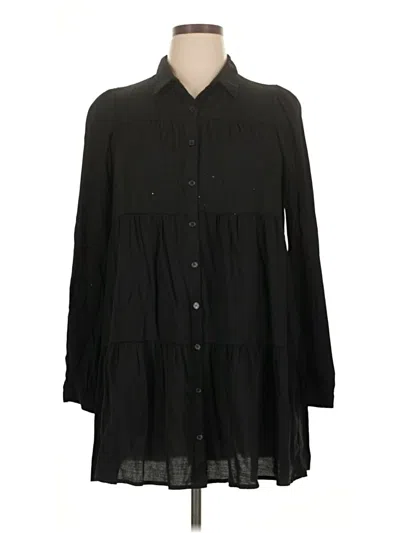 Pre-owned Mi Ami 3/4 Sleeve Blouse In Black