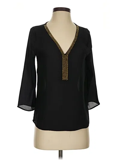 Pre-owned Mi Ami 3/4 Sleeve Blouse In Black