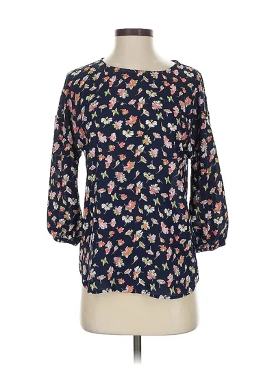 Pre-owned Mi Ami 3/4 Sleeve Blouse In Blue