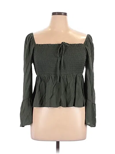 Mi Ami 3/4 Sleeve Blouse In Green