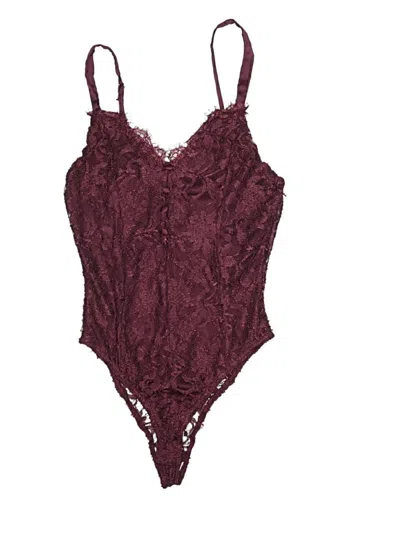 Pre-owned Mi Ami Bodysuit In Burgundy