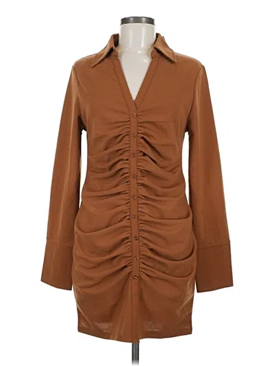 Pre-owned Mi Ami Casual Dress In Brown