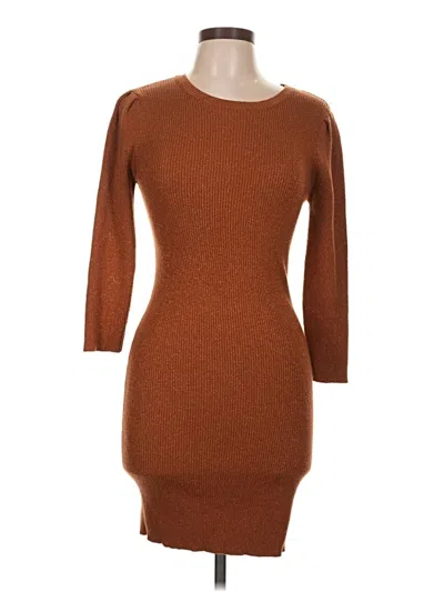 Pre-owned Mi Ami Casual Dress In Brown