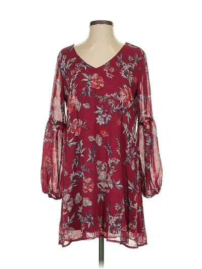 Pre-owned Mi Ami Casual Dress In Burgundy