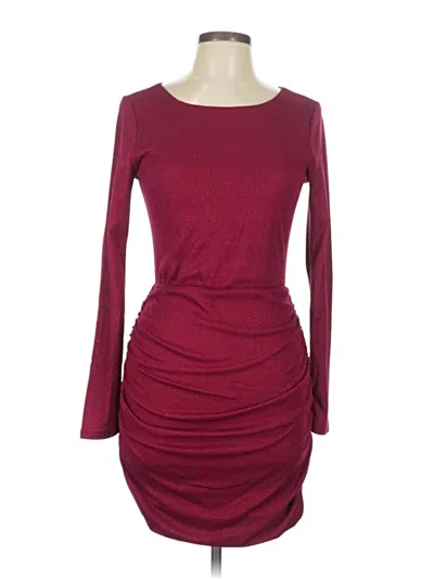 Pre-owned Mi Ami Casual Dress In Burgundy