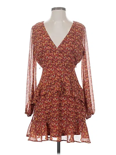 Pre-owned Mi Ami Casual Dress In Burgundy