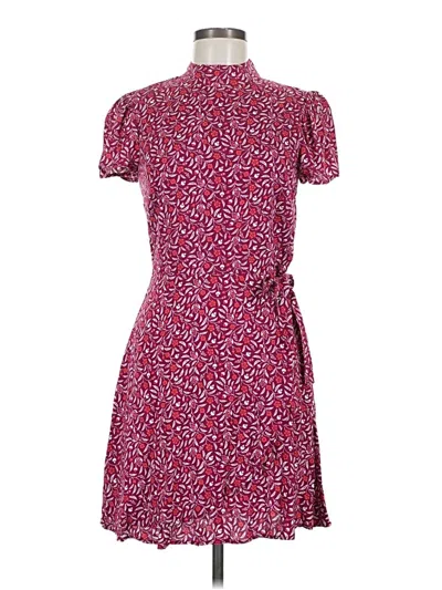 Pre-owned Mi Ami Casual Dress In Burgundy