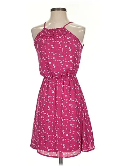 Pre-owned Mi Ami Casual Dress In Burgundy