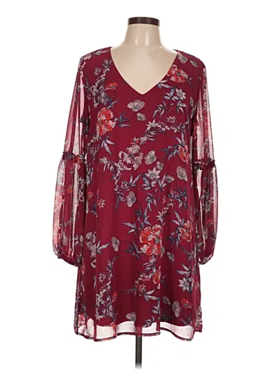 Pre-owned Mi Ami Casual Dress In Burgundy